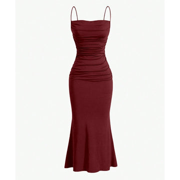 vestido com alça espaguete