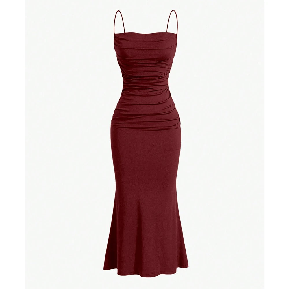 vestido com alça espaguete